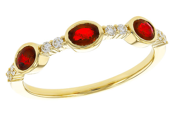 B311-17826: LDS WED RG .66 TW RUBY .78 TGW