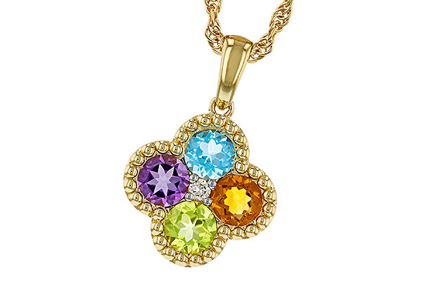 B311-17871: NECKLACE 1.26 SEMI-PREC (AMY,BT,CIT,PER) 1.29 TGW