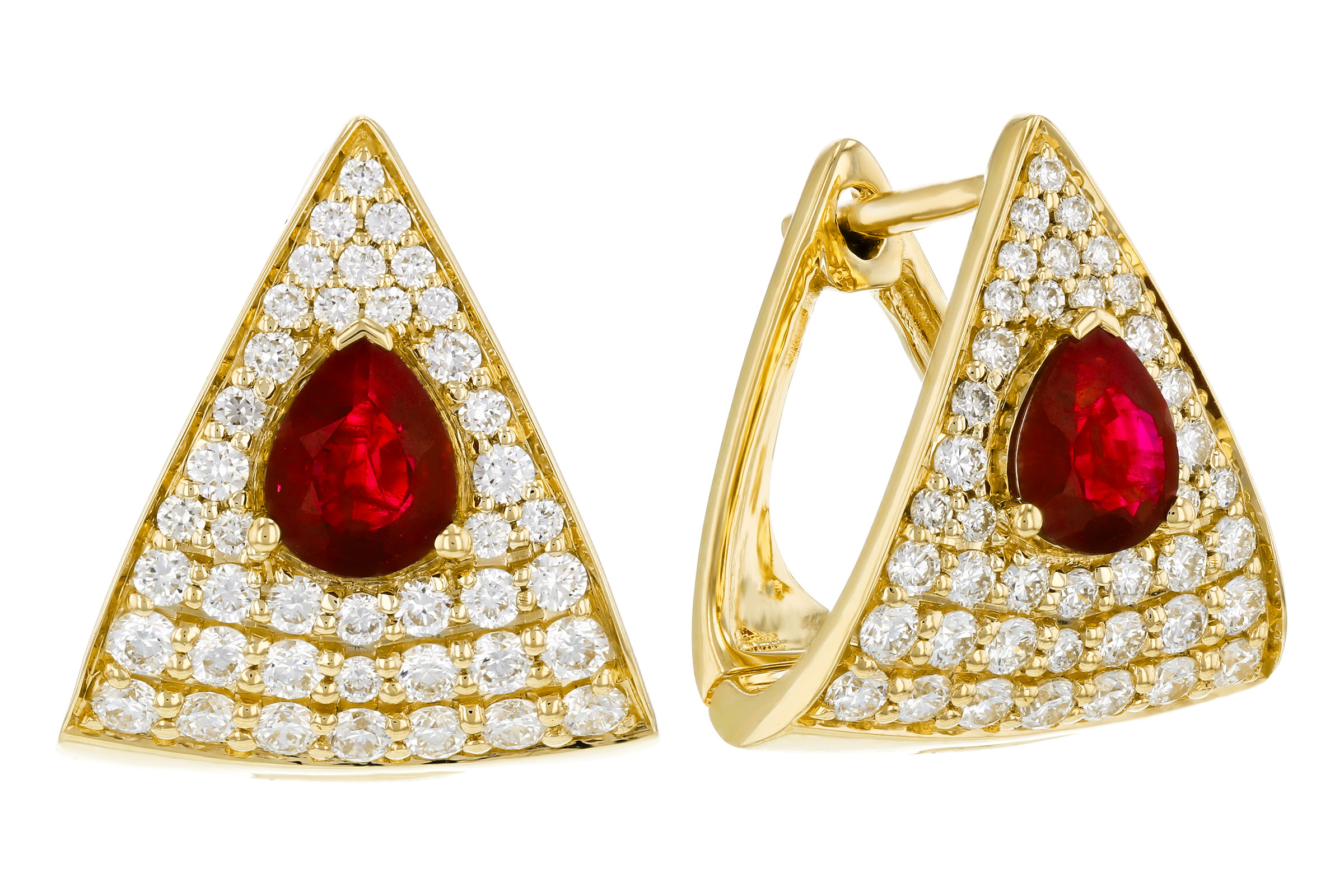 B312-02435: EARRINGS .63 TW RUBY 1.18 TGW (5x4MM RU)
