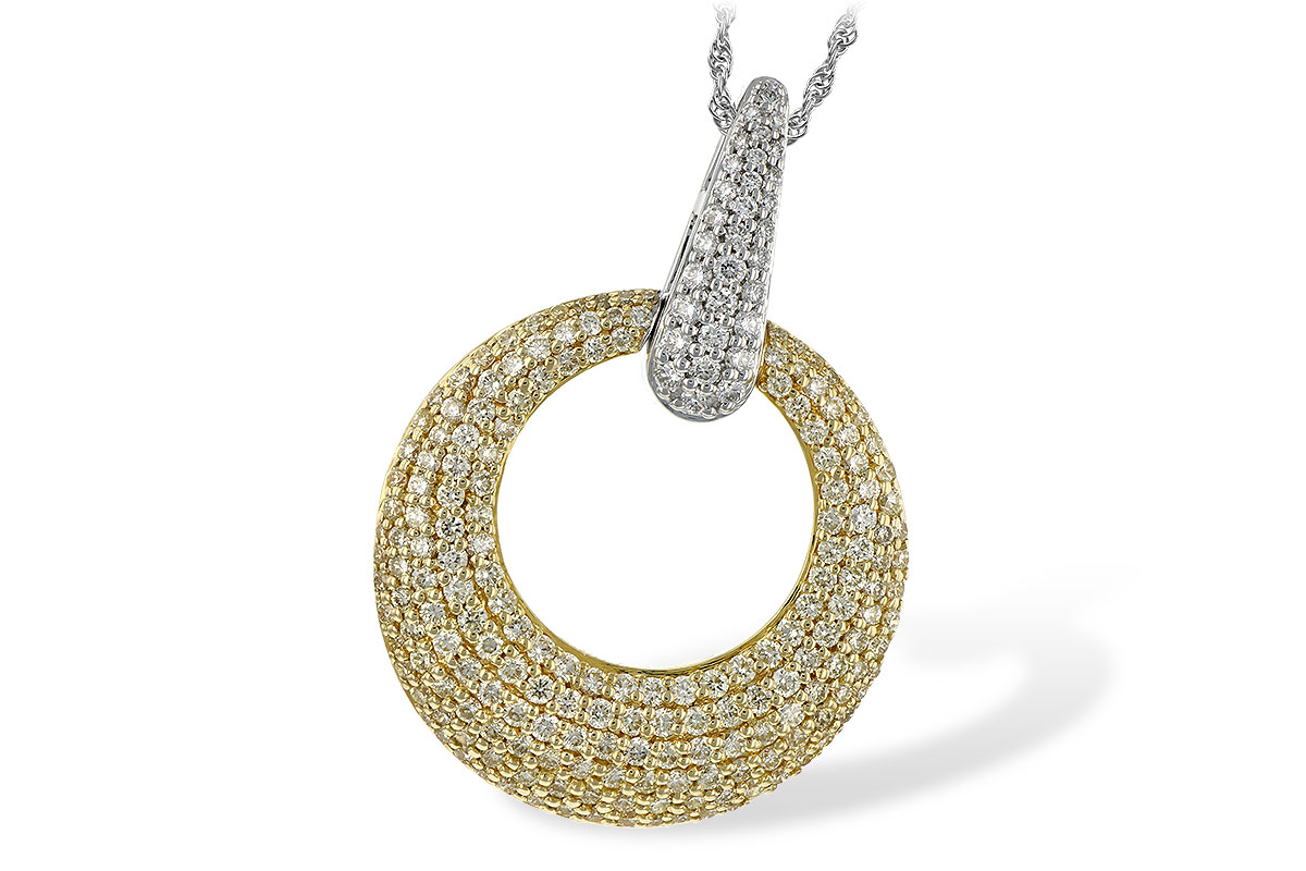 C225-66989: NECK 1.64 YELLOW DIAS 1.90 TW