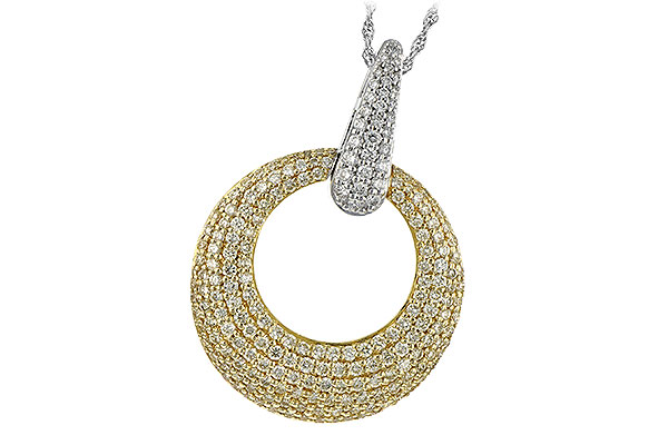 C225-66989: NECK 1.64 YELLOW DIAS 1.90 TW
