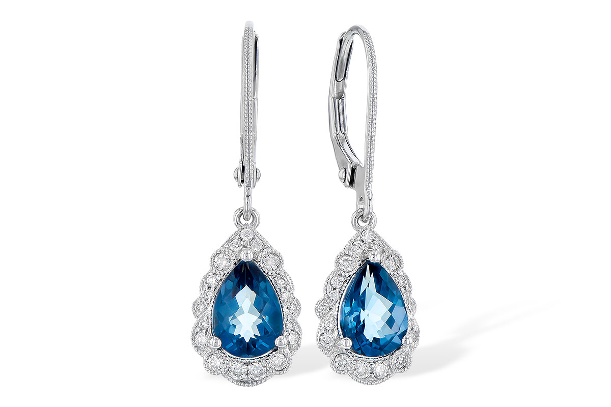 C309-35180: EARR 1.48 TW LONDON BLUE TOPAZ 1.63 TGW