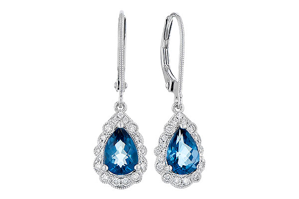 C309-35180: EARR 1.48 TW LONDON BLUE TOPAZ 1.63 TGW