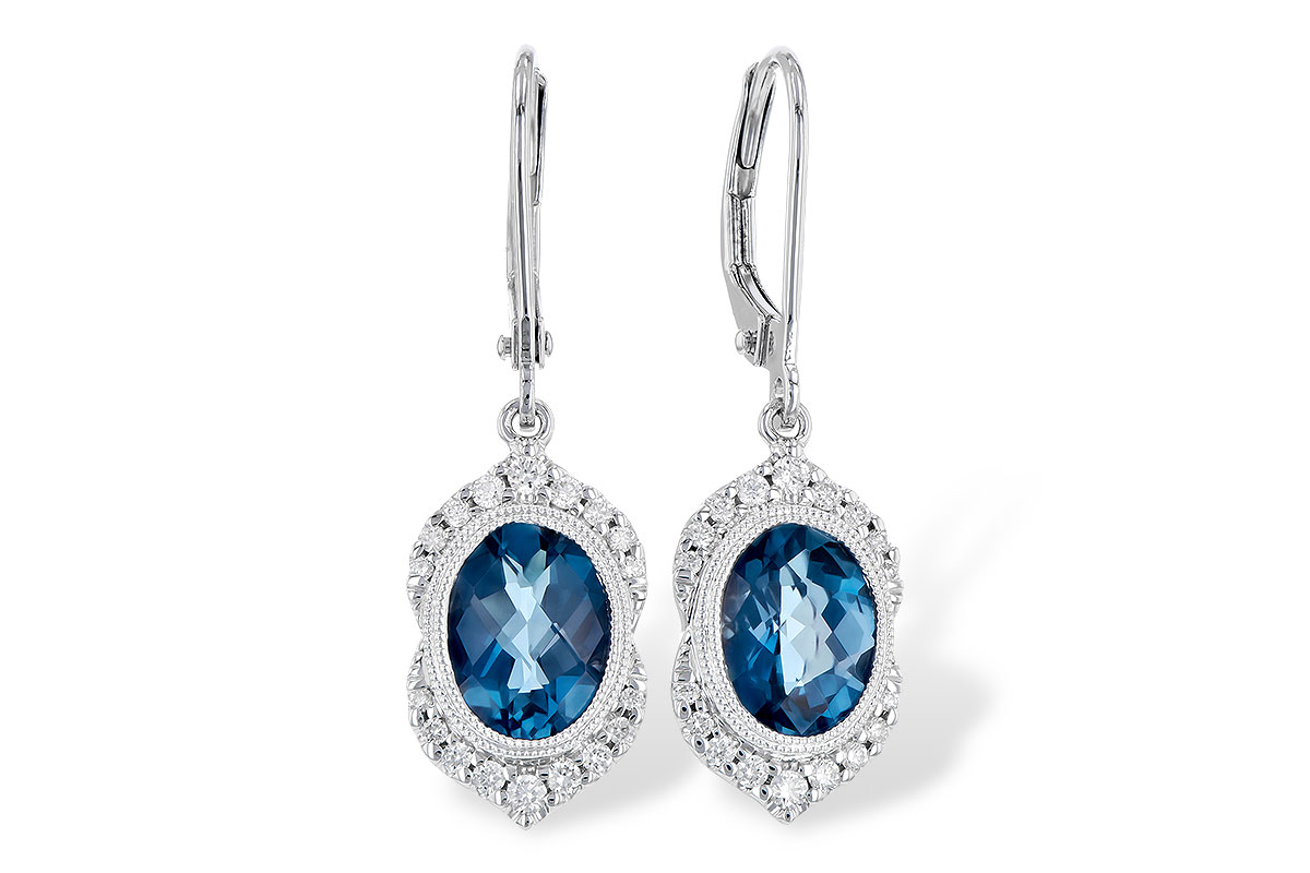C309-36071: EARR 2.45 LONDON BLUE TOPAZ 2.64 TGW