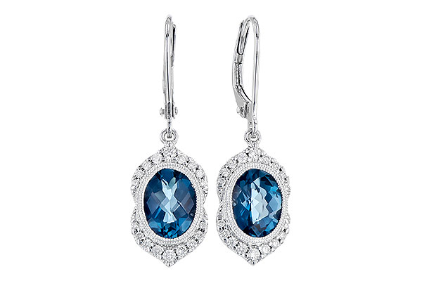 C309-36071: EARR 2.45 LONDON BLUE TOPAZ 2.64 TGW