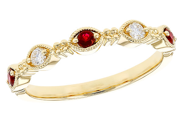 C310-20635: LDS WED RG .14 TW RUBY .23 TGW