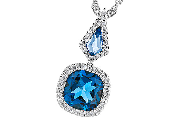 C310-22380: NECK 2.24 TW LONDON BLUE TOPAZ 2.40 TGW