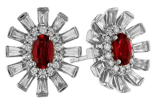 C310-26026: EARR .58 TW RUBY 1.30 TGW (5x3MM RUBY)