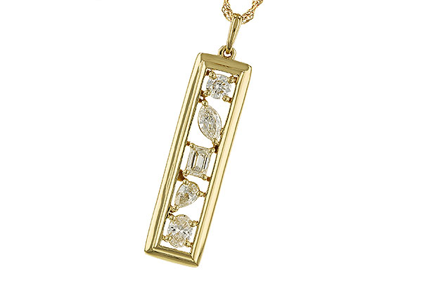 C310-26935: NECKLACE .85 TW FANCY CUT DIAMONDS