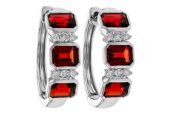 C311-11517: EARRING 1.50 TW GARNET 1.61 TGW