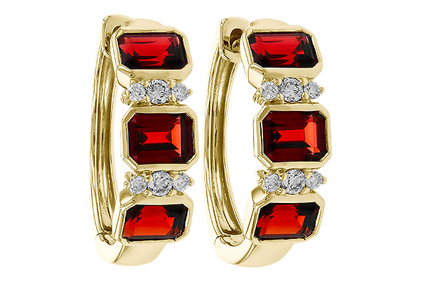 C311-11517: EARRING 1.50 TW GARNET 1.61 TGW