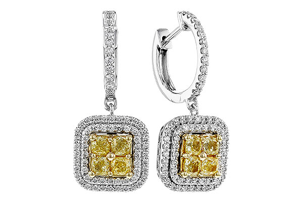 C311-12417: EARR 1.04 FANCY YELLOW DIAMONDS 1.62 TW