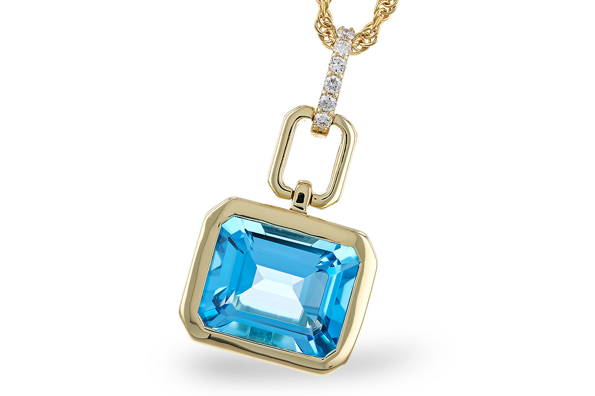 C311-13362: NECKLACE 3.26 BLUE TOPAZ 3.30 TGW (10x8MM BT)