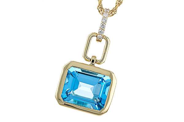 C311-13362: NECKLACE 3.26 BLUE TOPAZ 3.30 TGW (10x8MM BT)