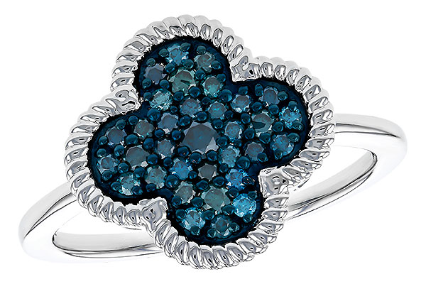 C311-14262: LDS DIA RG .33 TW BLUE DIAMONDS