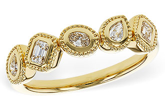 C311-16989: LDS DIA WED RG .34 TW FANCY CUT DIAS