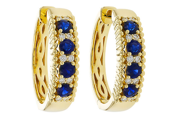 C311-17889: EARRINGS .56 TW SAPP .68 TGW