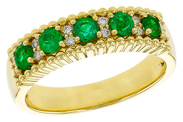 C311-17898: LDS WED RG .48 TW EMERALD .60 TGW