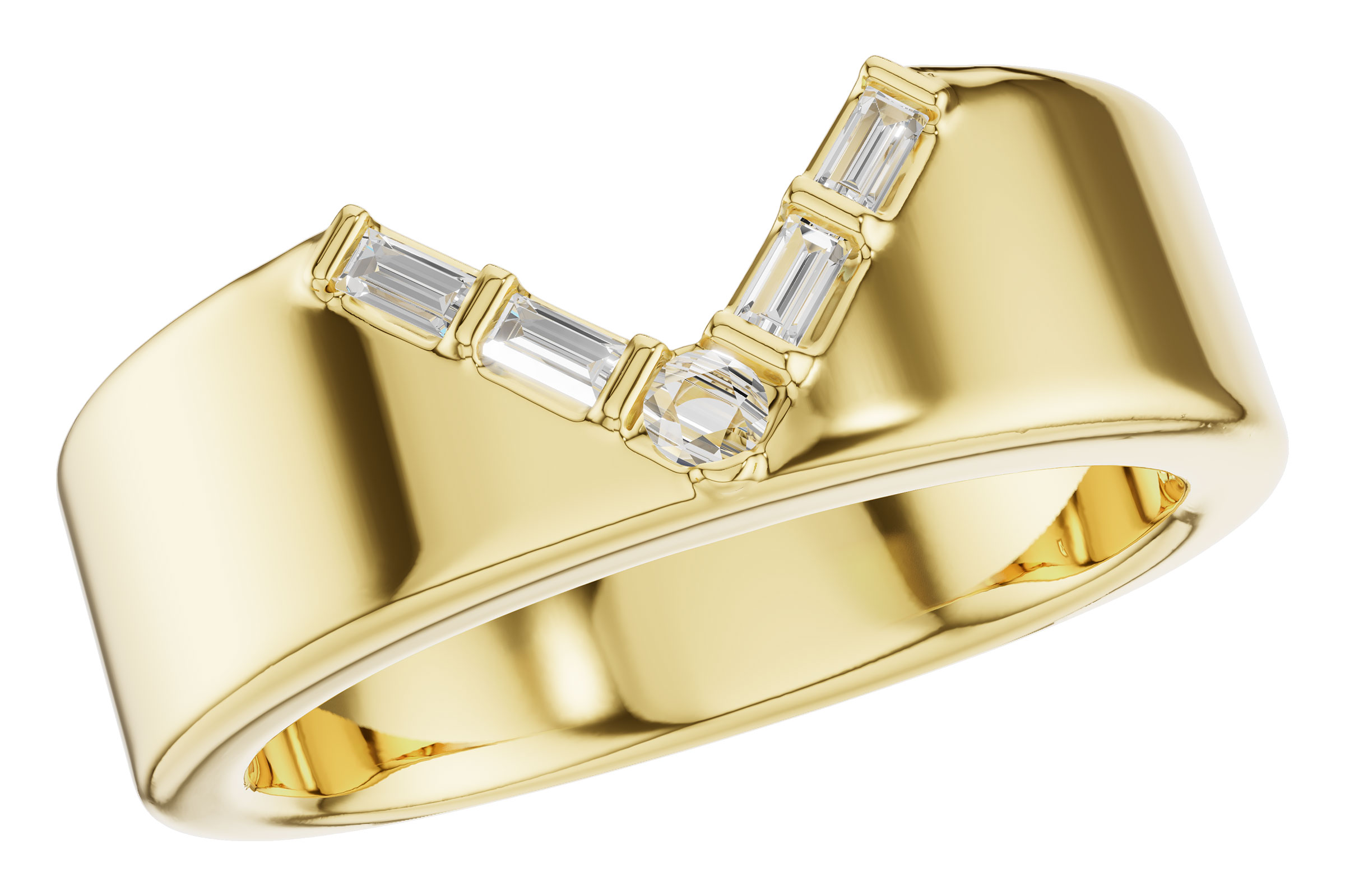 C312-01489: LDS DIA WED RG .07 BAGUETTE .11 TW