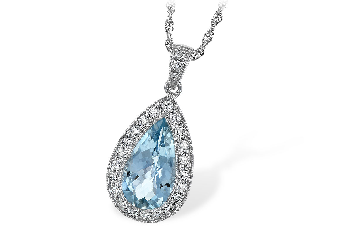 D042-08807: NECKLACE 2.20 AQUA 2.55 TGW