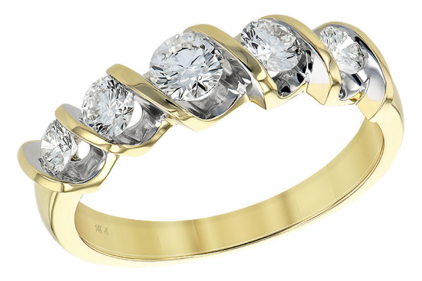 D129-34189: LDS DIA WED RING .75 TW