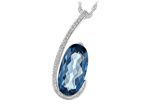 D225-65180: NECK 4.48 LONDON BLUE TOPAZ 4.60 TGW