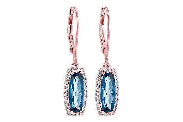 D226-60580: EARR 2.10 LONDON BLUE TOPAZ 2.28 TGW