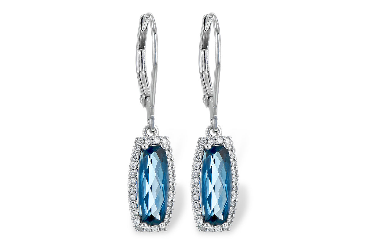 D226-60580: EARR 2.10 LONDON BLUE TOPAZ 2.28 TGW