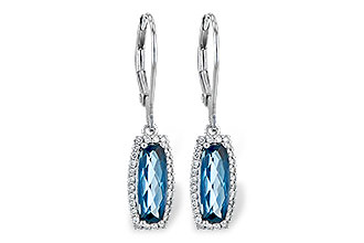 D226-60580: EARR 2.10 LONDON BLUE TOPAZ 2.28 TGW