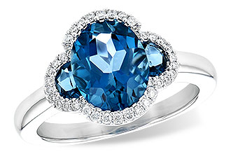 D226-60607: LDS RG 3.04 TW LONDON BLUE TOPAZ 3.20 TGW