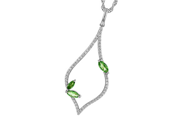 D226-61535: NECK .35 GREEN GARNET .55 TGW