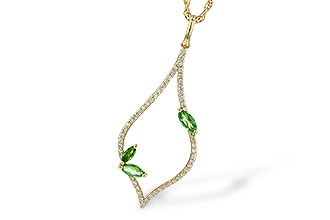 D226-61535: NECK .35 GREEN GARNET .55 TGW