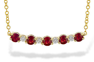 D226-63280: NECK .58 TW RUBY .70 TGW