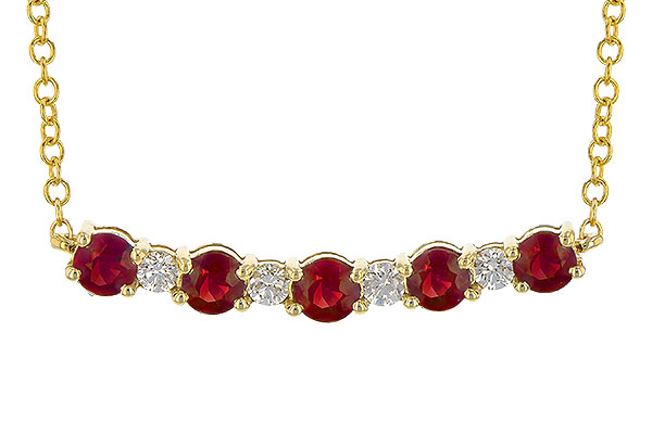 D226-63280: NECK .58 TW RUBY .70 TGW