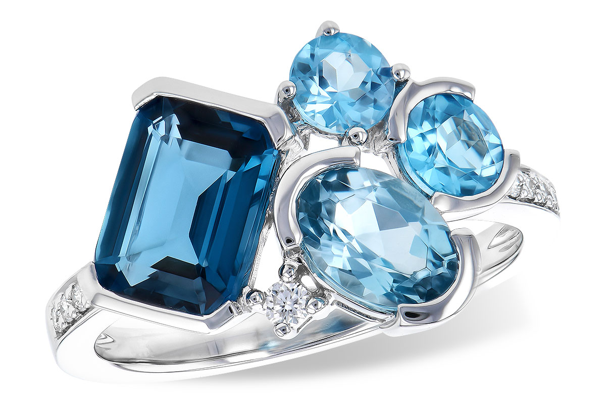 D309-34226: LDS RG 3.08 BLUE TOPAZ TW 3.15 TGW