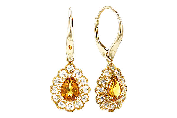 D310-21535: EARR .74 TW CITRINE .90 TGW