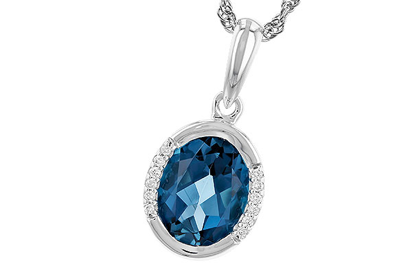 D310-22435: NECK 1.90 TW LONDON BLUE TOPAZ 1.93 TGW (9x7 LBT)