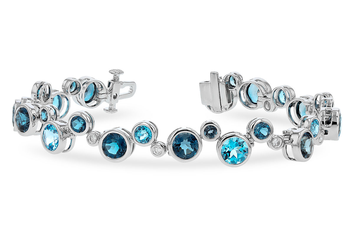 D310-23289: BRACELET 15.65 TW BLUE TOPAZ 15.95 TGW