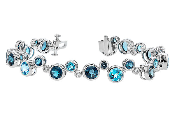 D310-23289: BRACELET 15.65 TW BLUE TOPAZ 15.95 TGW