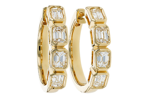 D310-24189: EARRINGS 1.10 TW EMERALD CUTS