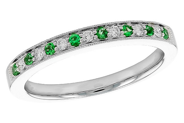 D310-26998: LDS WED RG .07 EMERALD .16 TGW