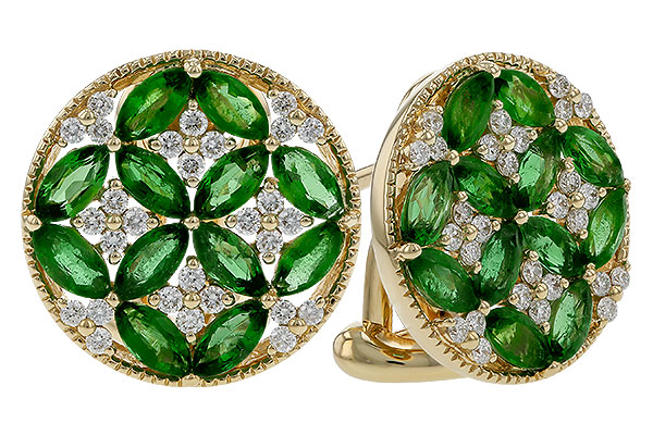 D311-12380: EARRINGS 1.66 TW EMERALD 1.96 TGW