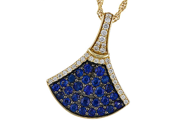 D311-13362: NECKLACE .71 TW SAPPHIRE .85 TGW