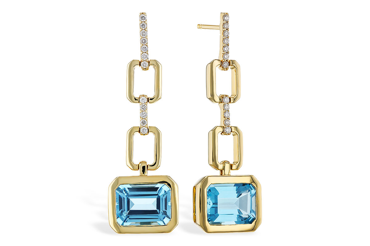 D311-14198: EARRINGS 3.20 BLUE TOPAZ 3.32 TGW (8x6MM BT)