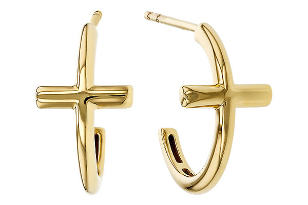 D311-16926: GOLD EARRINGS (14MM)