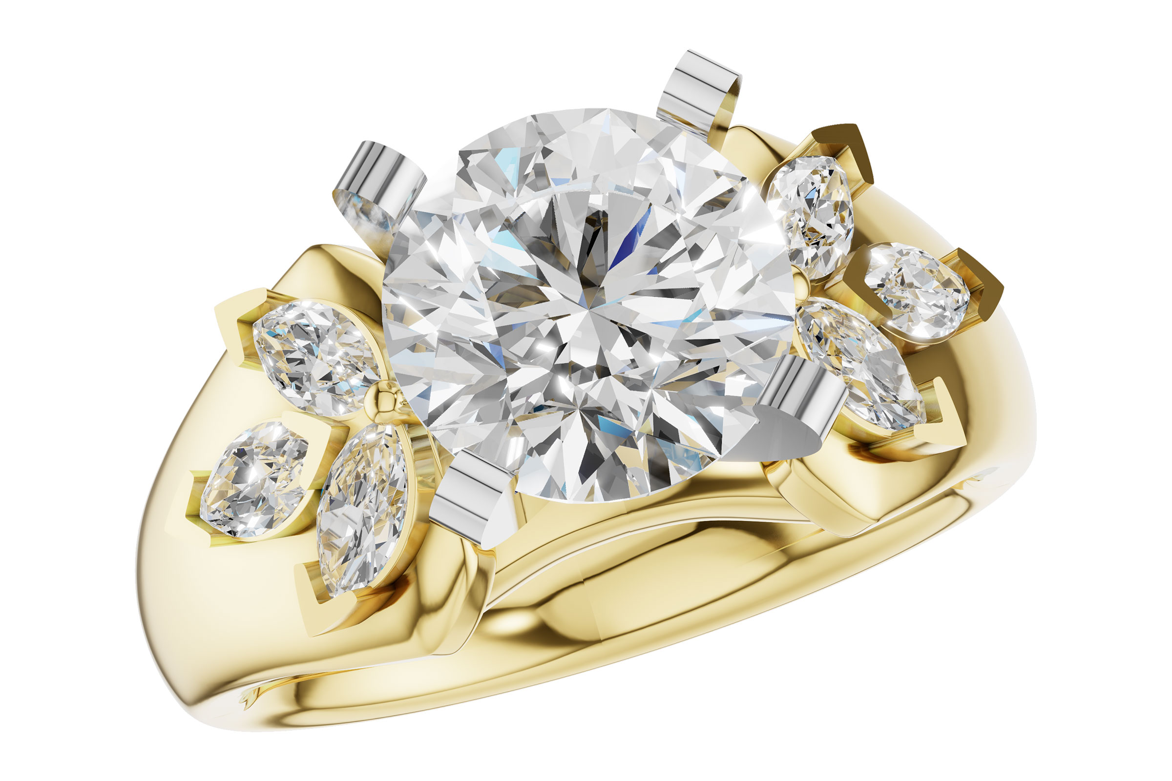 D312-01480: LDS SEMI DIA RG .38 TW MARQUISE DIAS