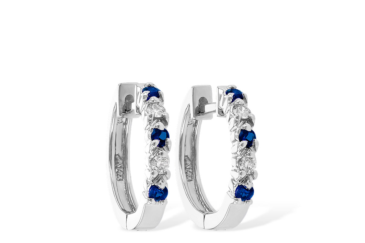 E037-48753: EARRINGS .17 SAPP .26 TGW