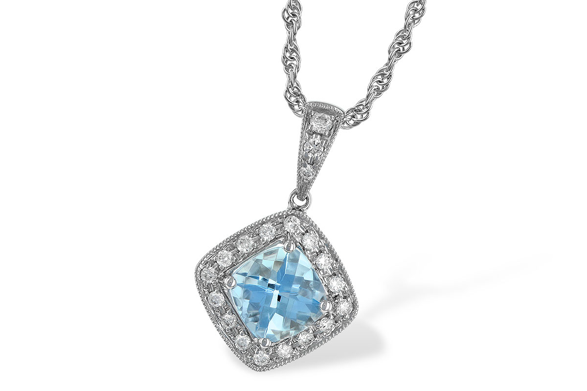 E042-91489: NECKLACE .80 AQUA .93 TGW