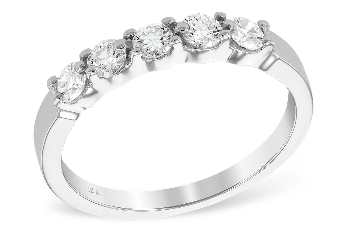 E222-04207: LDS DIA WED RG .50 TW (5 STONES)