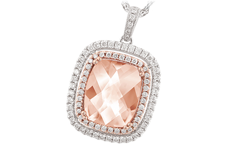 E224-76953: NECK 4.20 MORGANITE 4.66 TGW